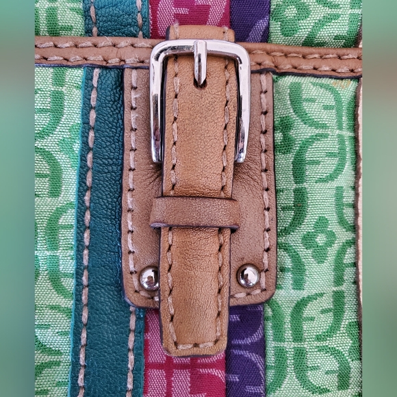 VINTAGE Fossil Multicolored Striped Crossbody Bag - Picture 9 of 13